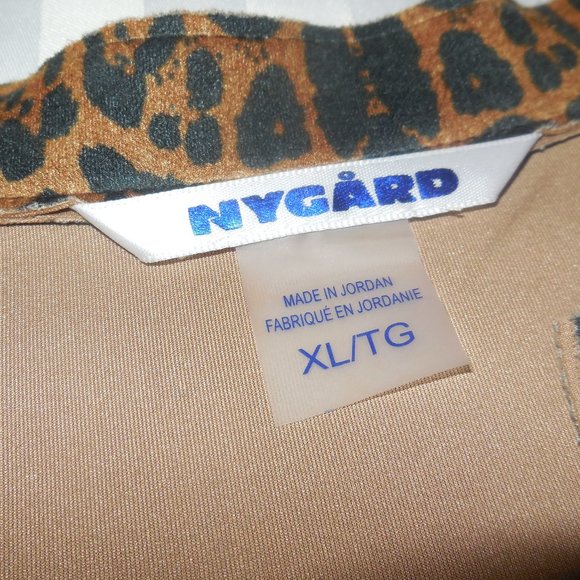 Jacket XL animal print long sleeve open front cardigan sweater black brown - Picture 10 of 14